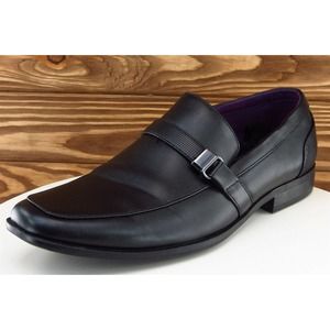 Perry Ellis Shoes Sz‎ 9 M Black Loafer Leather Men Persey